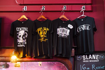 The grunge look: In-house printed T-shirts boost revenue for Central Saloon.